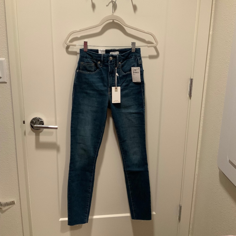 Good American Good Waist Crop NWT 0/25